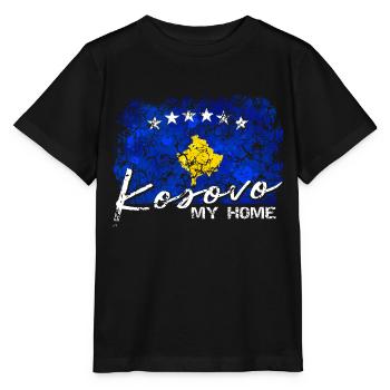 Kosovo Gift - Stanley/Stella Kinder T-Shirt MINI CREATOR  - Schwarz - Vorne - Mikhail (115cm)