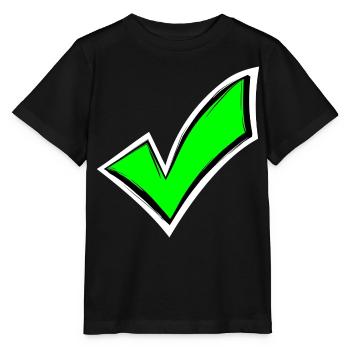 Häkchen hacken Farbig gesehen - Stanley/Stella Kinder T-Shirt MINI CREATOR  - Schwarz - Vorne - Mikhail (115cm)