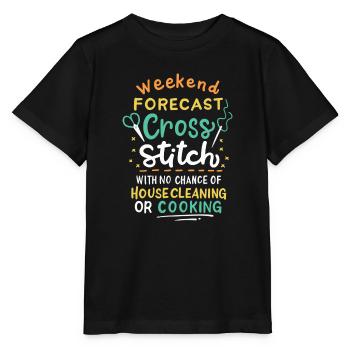Cross Stich Handarbeiten - Stanley/Stella Kinder T-Shirt MINI CREATOR  - Schwarz - Vorne - Mikhail (115cm)