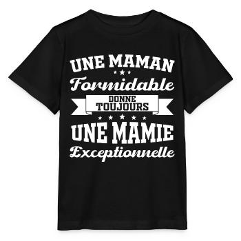 Gift for Grandma - An Exceptional Granny - Stanley/Stella MINI CREATOR Kids’ T-Shirt - black - Front - Mikhail (115cm)