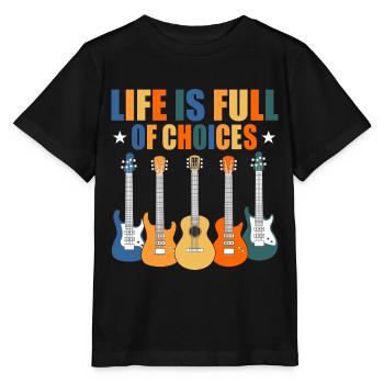 Guitar Player Guitarist - Stanley/Stella Kinder T-Shirt MINI CREATOR  - Schwarz - Vorne - Mikhail (115cm)