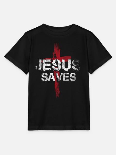 Jesus Saves - Stanley/Stella Kinder T-Shirt MINI CREATOR - Schwarz