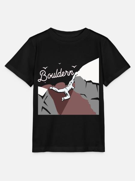 Schwindelfreier Boulderer Felswand - Stanley/Stella Kinder T-Shirt MINI CREATOR - Schwarz