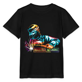 Flinker Industriemechaniker Wartungsteam - Stanley/Stella Kinder T-Shirt MINI CREATOR  - Schwarz - Vorne - Mikhail (115cm)