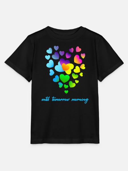 Herzen bunte Herzen Herzen Haufen - Stanley/Stella Kinder T-Shirt MINI CREATOR - Schwarz