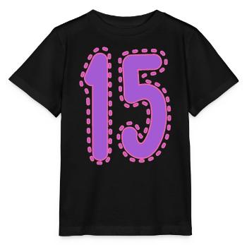 15. 15 YEARS. 15th ANNIVERSARY. 15 YEAR ANNIVERSARY. - Stanley/Stella MINI CREATOR Kids’ T-Shirt - black - Front - Mikhail (115cm)