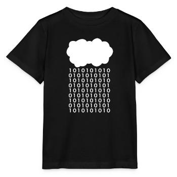 Bit Regen Wolke Informatiker - Stanley/Stella Kinder T-Shirt MINI CREATOR  - Schwarz - Vorne - Mikhail (115cm)