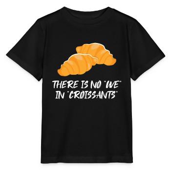 Knuspriges Croissant Frühstück - Stanley/Stella Kinder T-Shirt MINI CREATOR  - Schwarz - Vorne - Mikhail (115cm)