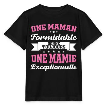 Gift for Grandma - An Exceptional Granny - Stanley/Stella MINI CREATOR Kids’ T-Shirt - black - Front - Mikhail (115cm)