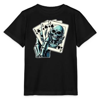 Alien Card Game - Stanley/Stella MINI CREATOR Kids’ T-Shirt - black - Front - Mikhail (115cm)