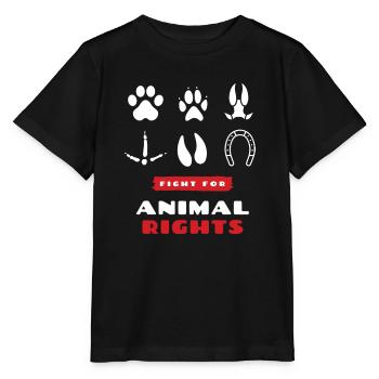 animal rights - Stanley/Stella Kinder T-Shirt MINI CREATOR  - Schwarz - Vorne - Mikhail (115cm)