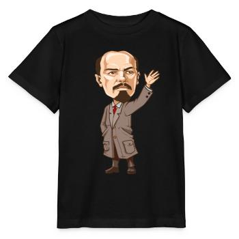 Wortgewaltiger Lenin Revolutionär - Stanley/Stella Kinder T-Shirt MINI CREATOR  - Schwarz - Vorne - Mikhail (115cm)