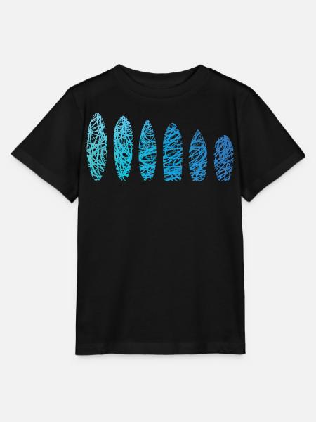 Surfbretter Kritzelei Surfbrett Surfer Surfboard - Stanley/Stella Kinder T-Shirt MINI CREATOR - Schwarz
