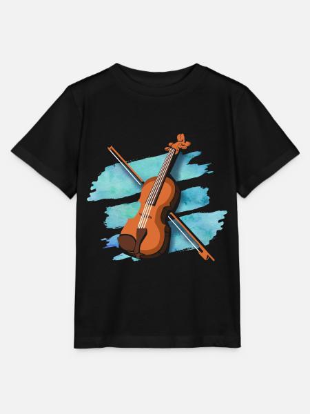 Eleganter Geigenbogen Virtuose - Stanley/Stella Kinder T-Shirt MINI CREATOR  - Schwarz