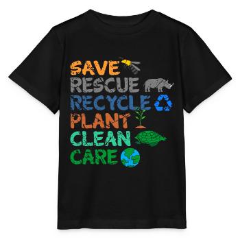 Umweltschützer Grüne Umweltschutz Spruch Öko - Stanley/Stella Kinder T-Shirt MINI CREATOR  - Schwarz - Vorne - Mikhail (115cm)
