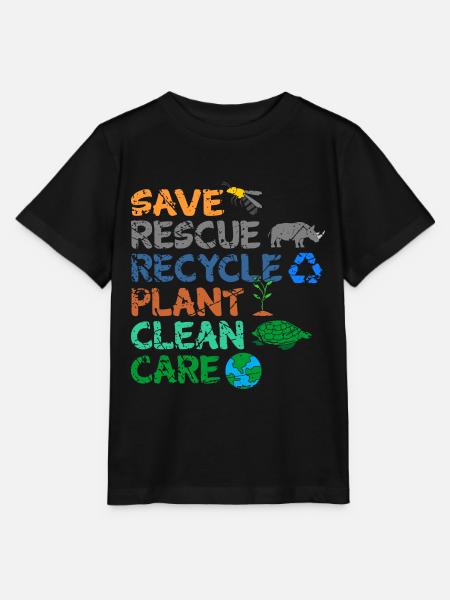 Umweltschützer Grüne Umweltschutz Spruch Öko - Stanley/Stella Kinder T-Shirt MINI CREATOR  - Schwarz