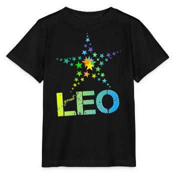 Leo Geburtstag Leo - Stanley/Stella Kinder T-Shirt MINI CREATOR  - Schwarz - Vorne - Mikhail (115cm)