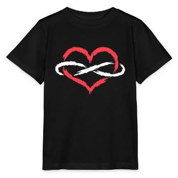 Herz Unendlich Endlos - Stanley/Stella Kinder T-Shirt MINI CREATOR  - Schwarz - Vorne - Mikhail (115cm)