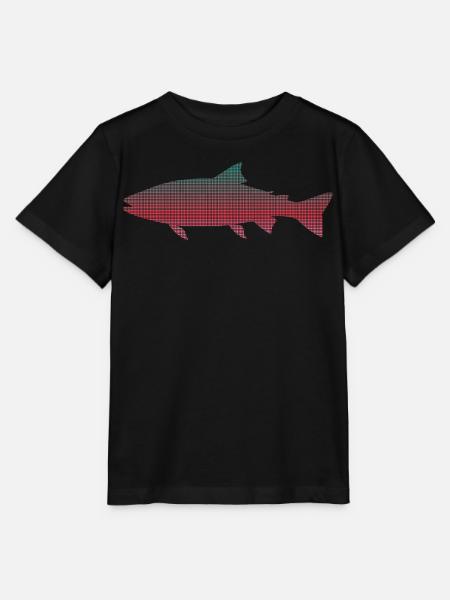 Forellen Angeln verpixelt Angler Forelle - Stanley/Stella Kinder T-Shirt MINI CREATOR - Schwarz