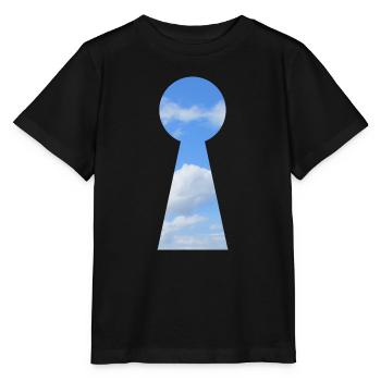schlüsselloch himmel - Stanley/Stella Kinder T-Shirt MINI CREATOR  - Schwarz - Vorne - Mikhail (115cm)