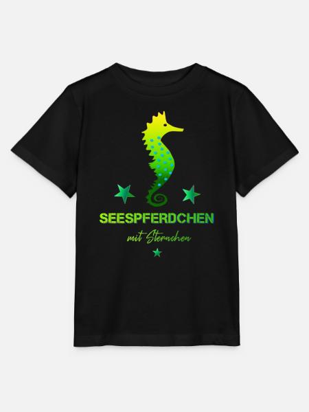 Seepferdchen mit Sternchen Schwimmabzeichen - Stanley/Stella Kinder T-Shirt MINI CREATOR  - Schwarz