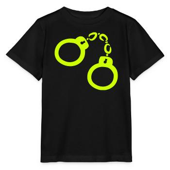 Handschellen Gelb - Stanley/Stella Kinder T-Shirt MINI CREATOR  - Schwarz - Vorne - Mikhail (115cm)