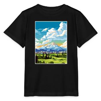 Anchorage Alaska Vintage Reiseposter Souvenir - Stanley/Stella Kinder T-Shirt MINI CREATOR  - Schwarz - Vorne - Mikhail (115cm)
