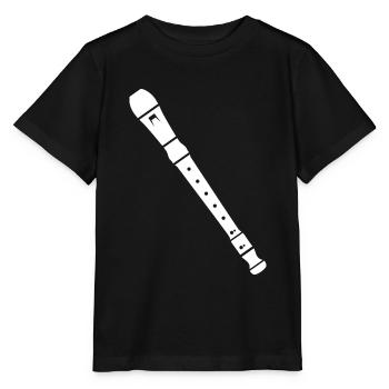 Flöte - Stanley/Stella Kinder T-Shirt MINI CREATOR  - Schwarz - Vorne - Mikhail (115cm)