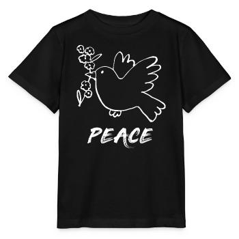 Peace / Peace / Peace Dove - Stanley/Stella MINI CREATOR Kids’ T-Shirt - black - Front - Mikhail (115cm)