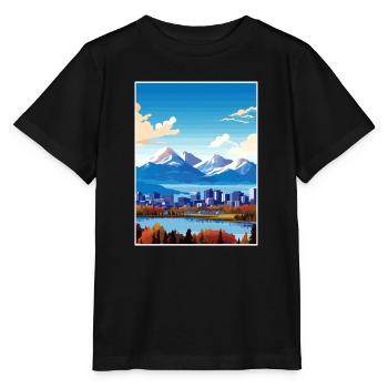 Anchorage Alaska Vintage Reiseposter Souvenir - Stanley/Stella Kinder T-Shirt MINI CREATOR  - Schwarz - Vorne - Mikhail (115cm)