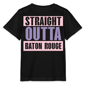 Straight Outta Baton Rouge Baton Baton Twirling - Stanley/Stella Kinder T-Shirt MINI CREATOR  - Schwarz - Vorne - Mikhail (115cm)