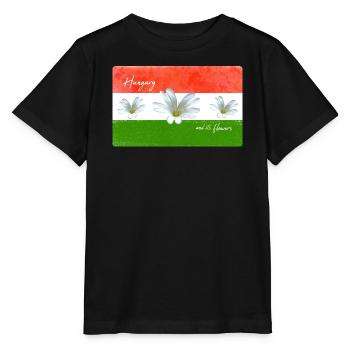 Ungarn Fahne ungarisch - Stanley/Stella Kinder T-Shirt MINI CREATOR  - Schwarz - Vorne - Mikhail (115cm)