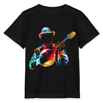 Flinker Mandolinist Zupforchester - Stanley/Stella Kinder T-Shirt MINI CREATOR  - Schwarz - Vorne - Mikhail (115cm)