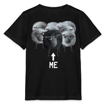 Me - Schwarzes Schaf in der grauen Herde - Stanley/Stella Kinder T-Shirt MINI CREATOR  - Schwarz - Vorne - Mikhail (115cm)