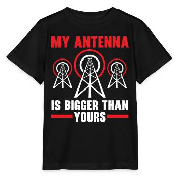 Meine Antenne ist größer als deine Amateurfunkante - Stanley/Stella Kinder T-Shirt MINI CREATOR  - Schwarz - Vorne - Mikhail (115cm)