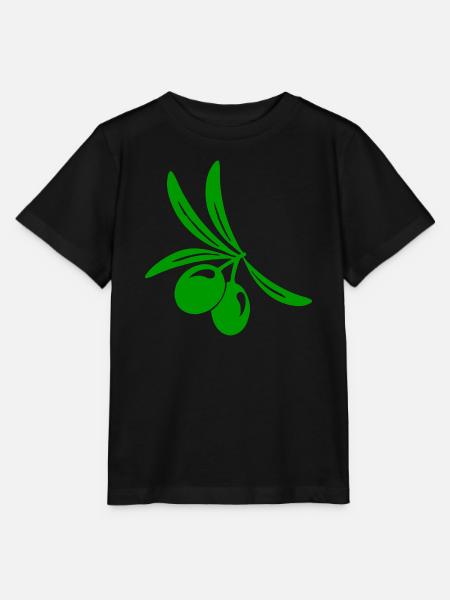 Olive Blatt Zweig - Stanley/Stella Kinder T-Shirt MINI CREATOR  - Schwarz