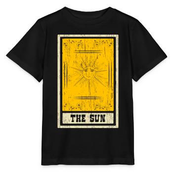 Die Sonne Tarotkarte Schamane Wahrsagerei - Stanley/Stella Kinder T-Shirt MINI CREATOR  - Schwarz - Vorne - Mikhail (115cm)