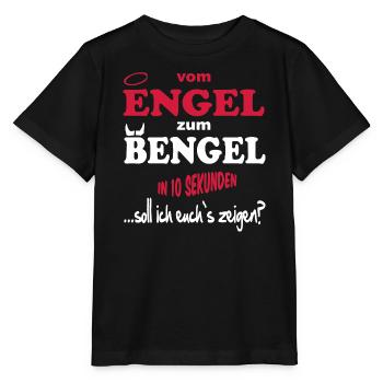 Engel Bengel Teufel Baby Kinder - Stanley/Stella Kinder T-Shirt MINI CREATOR  - Schwarz - Vorne - Mikhail (115cm)