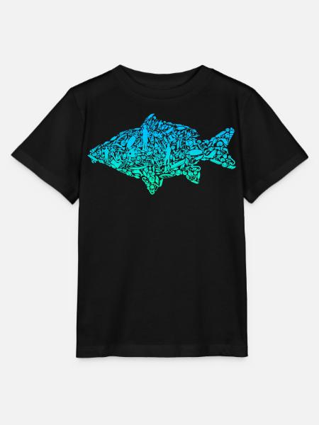 Karpfen Angeln Fisch farbig Karpfen Angler - Stanley/Stella Kinder T-Shirt MINI CREATOR  - Schwarz