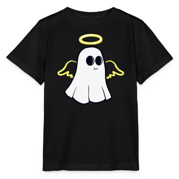 Niedlicher Geist mit Heiligenschein - Stanley/Stella Kinder T-Shirt MINI CREATOR  - Schwarz - Vorne - Mikhail (115cm)