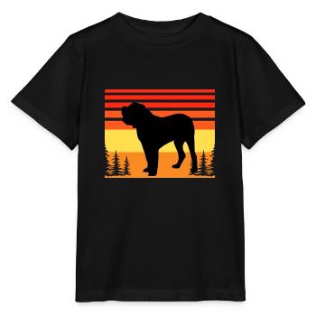 Alano Espanol Hundeliebhaber Silhouette Vintage Sonnenuntergang - Stanley/Stella Kinder T-Shirt MINI CREATOR  - Schwarz - Vorne - Mikhail (115cm)