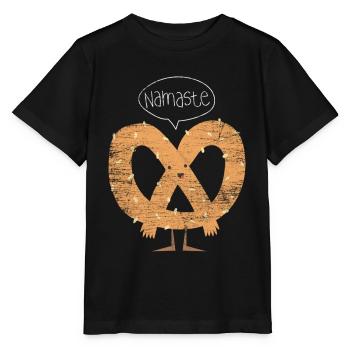 Knusprige Laugenbrezel Namaste - Stanley/Stella Kinder T-Shirt MINI CREATOR  - Schwarz - Vorne - Mikhail (115cm)