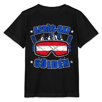 Sölden Österreich Skiurlaub - Stanley/Stella Kinder T-Shirt MINI CREATOR  - Schwarz - Vorne - Mikhail (115cm)