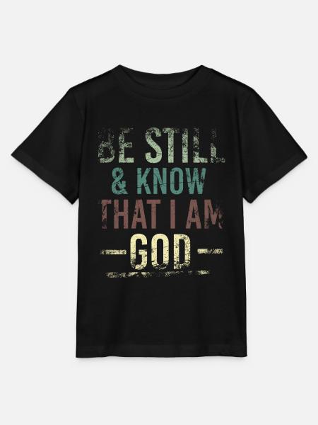 I Am God - Stanley/Stella Kinder T-Shirt MINI CREATOR - Schwarz