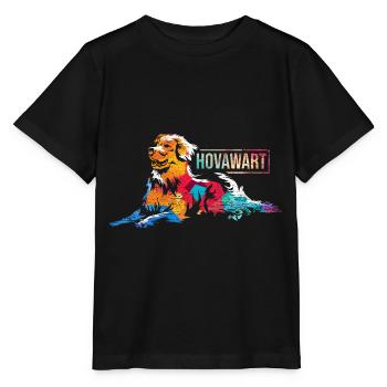 Furchtloser Hovawart Schutzhund - Stanley/Stella Kinder T-Shirt MINI CREATOR  - Schwarz - Vorne - Mikhail (115cm)