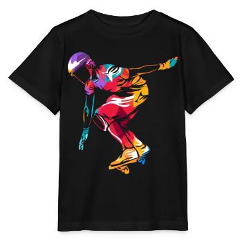 Flinker Waveboard Straßensurfer - Stanley/Stella Kinder T-Shirt MINI CREATOR  - Schwarz - Vorne - Mikhail (115cm)