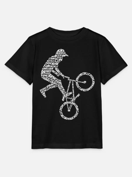 BMX Bike Stunt Typografie Kinder Fahrrad BMX - Stanley/Stella Kinder T-Shirt MINI CREATOR - Schwarz