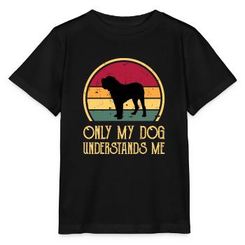 Alano Espanol Hundeliebhaber Silhouette Vintage Sonnenuntergang - Stanley/Stella Kinder T-Shirt MINI CREATOR  - Schwarz - Vorne - Mikhail (115cm)