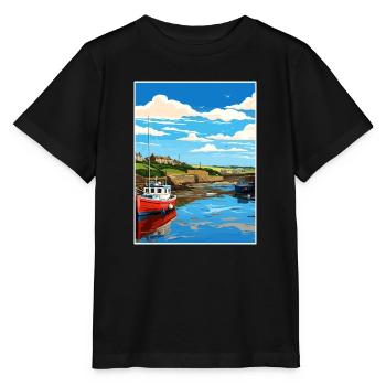 Bude Cornwall Vintage Reiseposter WPA Souvenir - Stanley/Stella Kinder T-Shirt MINI CREATOR  - Schwarz - Vorne - Mikhail (115cm)