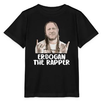 Spöttischer Erdogan Rapdiktator - Stanley/Stella Kinder T-Shirt MINI CREATOR  - Schwarz - Vorne - Mikhail (115cm)
